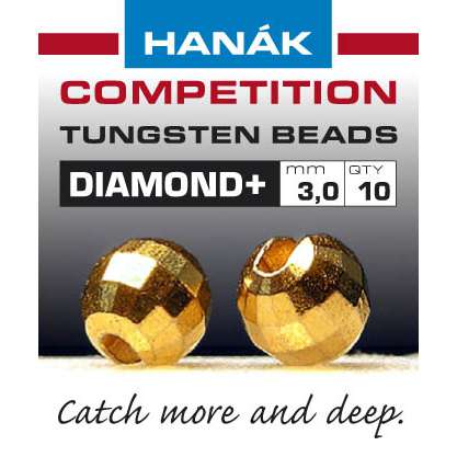 Hanák tungstenové hlavičky DIAMOND zlaté 20ks průměr: 3mm