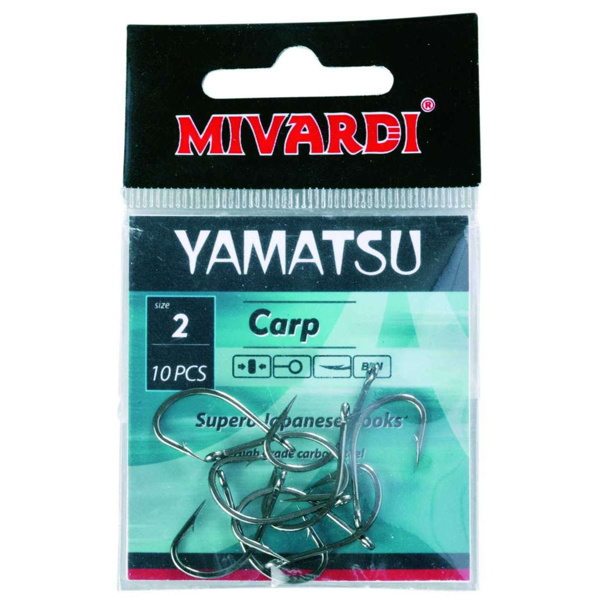 Rybářské háčky Mivardi Yamatsu Carp s očkem velikost: 1