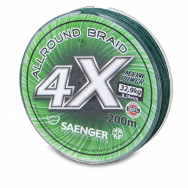 Saenger šňůra 4X Allround Braid 200m 0,55mm zelená