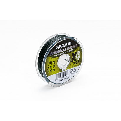 Mivardi Pletená Šňůra Terminal X4 Braid Green 15 m 0,08 mm 6,25 kg Mivardi Pletená Šňůra Terminal X4 Braid Green 15 m 0,08 mm 6,25 kg