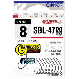 háček OWNER SBL-47.08 s očkem, bez protihrotu /9ks/ háček OWNER SBL-47.08 s očkem, bez protihrotu /9ks/