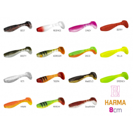 Umělá nástraha Delphin KARMA UVs / 5ks Velikost: 8cm/REDFACE