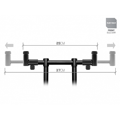 Delphin Zadní Hrazda Pro 2 Pruty RPX / ProSTALX BW 25 - 35 cm Delphin Zadní Hrazda Pro 2 Pruty RPX / ProSTALX BW 25 - 35 cm