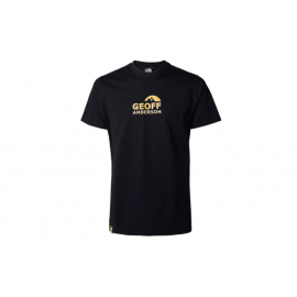 Tričko Geoff Anderson Organic Tee black, orange logo 