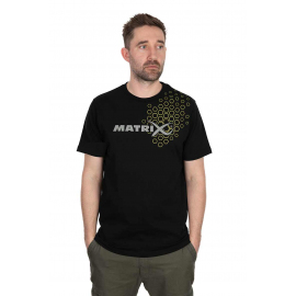 Matrix Tričko Black Hex Print T-Shirt
