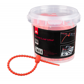 Mikado Band Silikonový Klipový Pásek 21,5 Cm/červená 50 Ks
