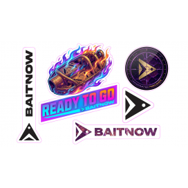 Mikado Rybářské Samolepky Baitnow Sada Č. 2 Mikado Rybářské Samolepky Baitnow Sada Č. 2