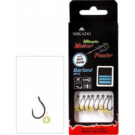 Mikado Návazec Mf S Gumkou Háček S Protihrotem Číslo 8 / Vlasec 0.25mm/10cm 8 Ks