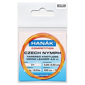Hanák Návazec Czech Nymph monofilní ujímaný Bicolour 4,5m 0,20mm - 0,50mm 3,6 kg