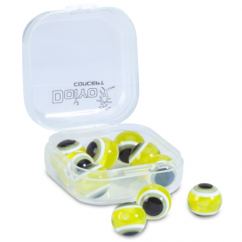 Doiyo skleněné korálky s okem Yellow 10mm 10ks