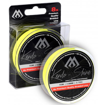 Mikado Pletená Šňůra Kendo Shine 0.23mm/21.75kg/150m Fluo/žlutá 1 Cívka