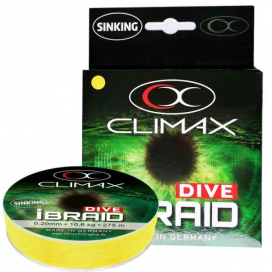Potápivá šňůra Climax iBraid DIVE žlutá 135m Průměr: 0,10mm Nosnost: 4,1 kg