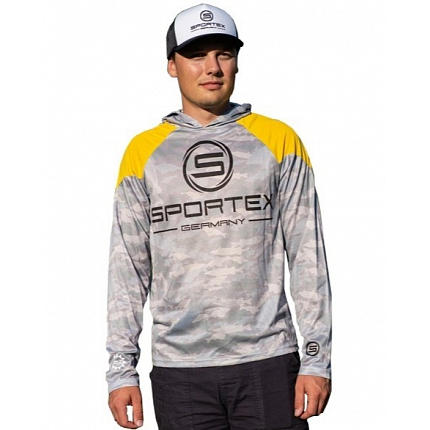Sportex Tričko s Dlouhým Rukávem Dres UPF 50 Žluto/Šedé