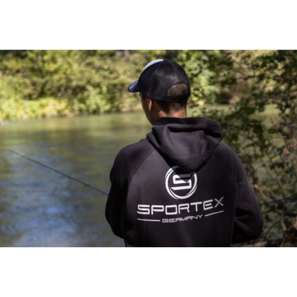 Sportex rybářská mikina s kapucí černá Velikost: L