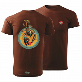 Giants fishing Tričko pánské hnědé Rak|vel. 2XL