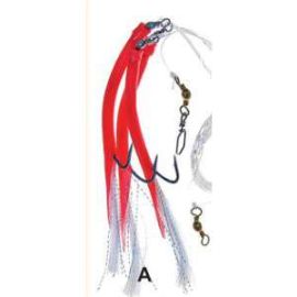 Ice Fish trubičky návazec A červená 4/0 160cm 3ks