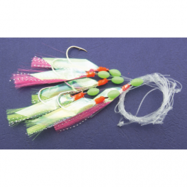 Mistrall systém pro lov makrel 0,60mm velikost háčku 3/0 růžovo-zelená