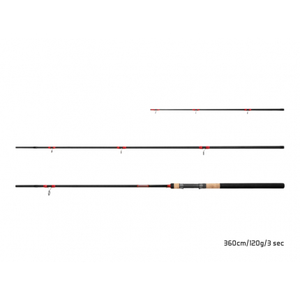 Delphin Prut Leeder Feeder 3,6 m 120 g 3 díl