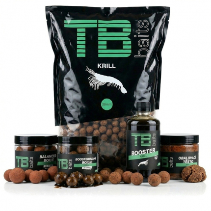 TB Baits Vyvážené Boilie Balanced + Atraktor Krill 100 g 20-24 mm