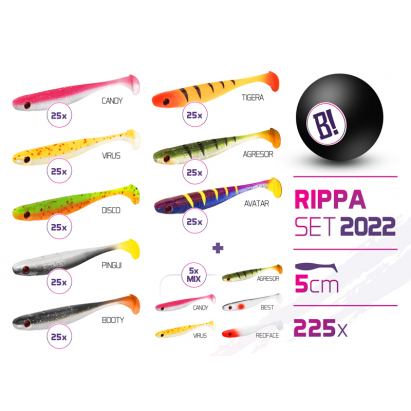 Sada nástrah BOMB Rippa barvy 2022 5cm / 225ks Sada nástrah BOMB Rippa barvy 2022 5cm / 225ks