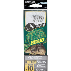 návazec Owner FDB-03,háček č.10,šňůrka 0.15mm(6ks)