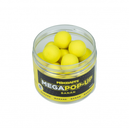 Mikbaits Mega fluo pop-up 300ml Banán 25mm