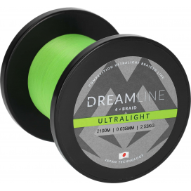 Mikado Pletená Šňůra Dreamline Ultralight 0.035mm/2.53kg/2100m Fluo Zelená 1 Cívka Mikado Pletená Šňůra Dreamline Ultralight 0.035mm/2.53kg/2100m Fluo Zelená 1 Cívka