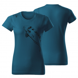 Giants fishing Tričko dámské petrolejové Plavající kapr|vel. S Giants fishing Tričko dámské petrolejové Plavající kapr|vel. S