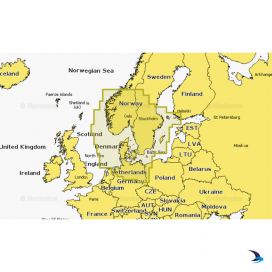 Navionics+ Skandinávie – jih & Německo – sever