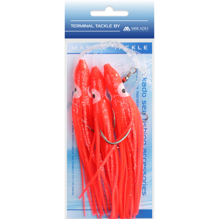 Mikado Mořský Návazec Octopus Rig 12cm Háček: 3x7/0 Červený 1 Ks