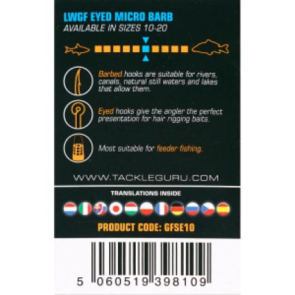 Guru Tackle Háček LWG Feeder Special (Barbed/Eyed)