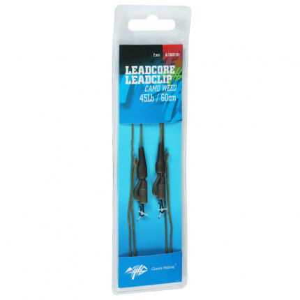 Giants fishing Montáž s olověnou šňůrkou Leadcore 45Lb Leadclip (2ks) 60cm