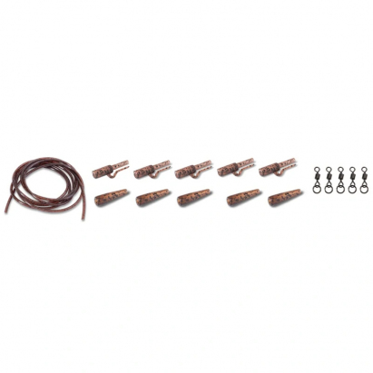 Anaconda sada klipů Safety Lead Clip 360° Flex Ring Swivel Kit Jungle hnědá 5 setů Anaconda sada klipů Safety Lead Clip 360° Flex Ring Swivel Kit Jungle hnědá 5 setů