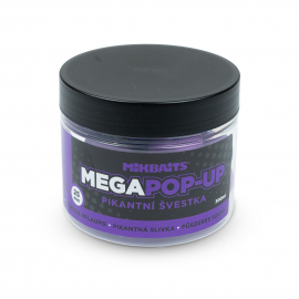 Mikbaits Mega fluo pop-up 300ml Pikantní švestka 25mm