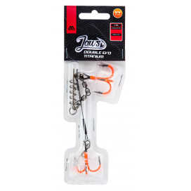 Mikado Přídavný Trojháček Titanový Jaws Double Evo Titanium Xl Uv 30 Kg Trojháčky 2/0 , 1/0  1 Ks