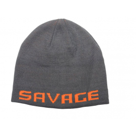 Savage Gear Čepice Logo Beanie One Size Rock Grey Orange