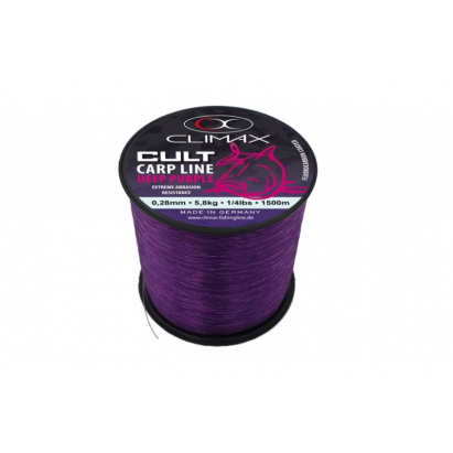 Climax silon Cult Carp line Deep Purple 0,35mm 910m 9,1kg Průměr 35mm/910m Climax silon Cult Carp line Deep Purple 0,35mm 910m 9,1kg Průměr 35mm/910m