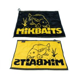 Mikbaits Propagační předměty -  ručník černo žlutý s karabinou