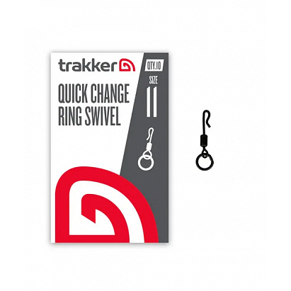 Trakker Obratlíky s kroužkem Quick Change Ring Swivel vel.11, 10ks Trakker Obratlíky s kroužkem Quick Change Ring Swivel vel.11, 10ks