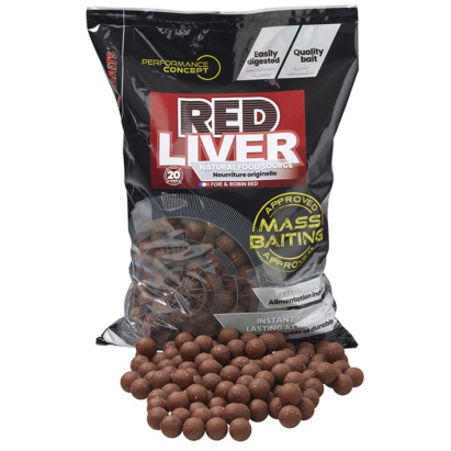 Mass Baiting Boilies Red Liver 3kg 14mm