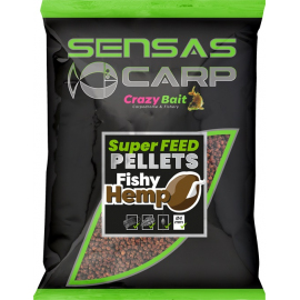 Sensas Pelety Super Feed Fishy Hemp 650g 