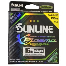 SUNLINE šňůra XPlasma Asegai 150m/16 Lbs-LGR