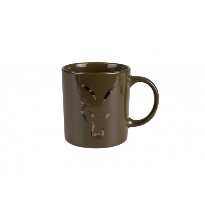 Fox Green and Camo Head Ceramic Mug