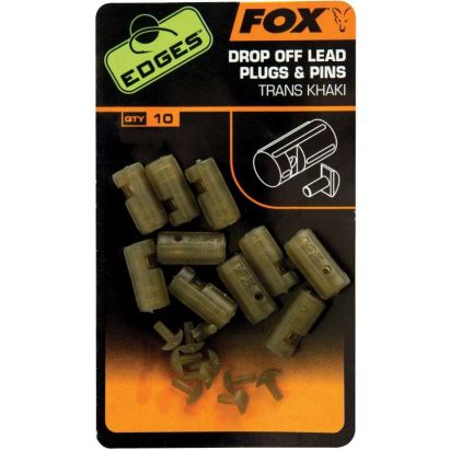 Akce Fox Vložky Edges Drop Off Lead Plugs & Pins Trans Khaki 10ks