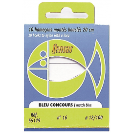Sensas Navázaný Háček Blue Match 20cm 16/0,10 10ks