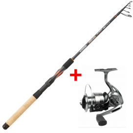 Garbolino prut Proxima JetSpin Tele MH 2,40m, 15-40g + naviják Strike 301 FD
