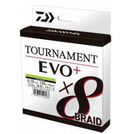 Daiwa Šňůra Tournament 8 Braid EVO+ Chartreuse 0.20mm 135m