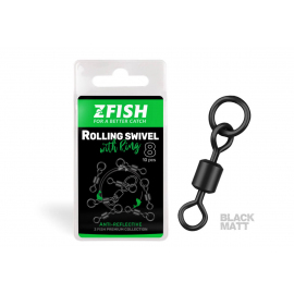 Zfish Obratlík s Kroužkem Rolling Swivel With Ring Black Matt Vel 8 Nosnost 26 kg