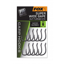 Fox Háčky Super Wide Gape Out-Turned Eye 10 ks
