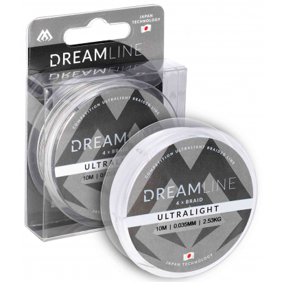 Mikado Pletená Šňůra Dreamline Ultralight 0.035mm/2.53kg/10m Bílá 1 Cívka